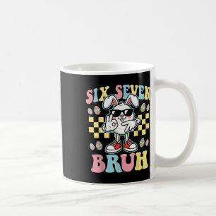 Caneca De Café 6 7 Coelhinho da Páscoa Engraçado 67 Meme Seis Set