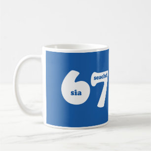 Caneca De Café 6 7 com número gaélico 6 sia e 7 seachd