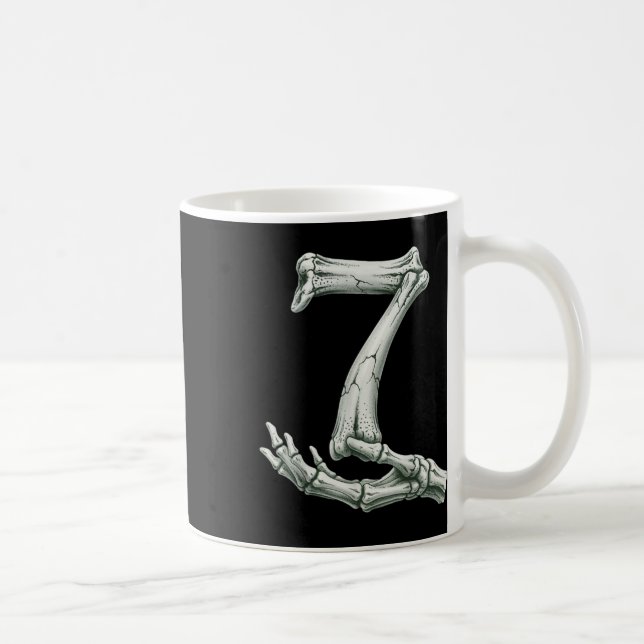 Caneca De Café 6 7 Esqueleto de Halloween Divertido 67 Meme Gen A (Direita)