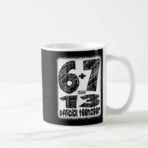 Caneca De Café 6+7 fazendo 13 anos adolescentes meninos engraçado