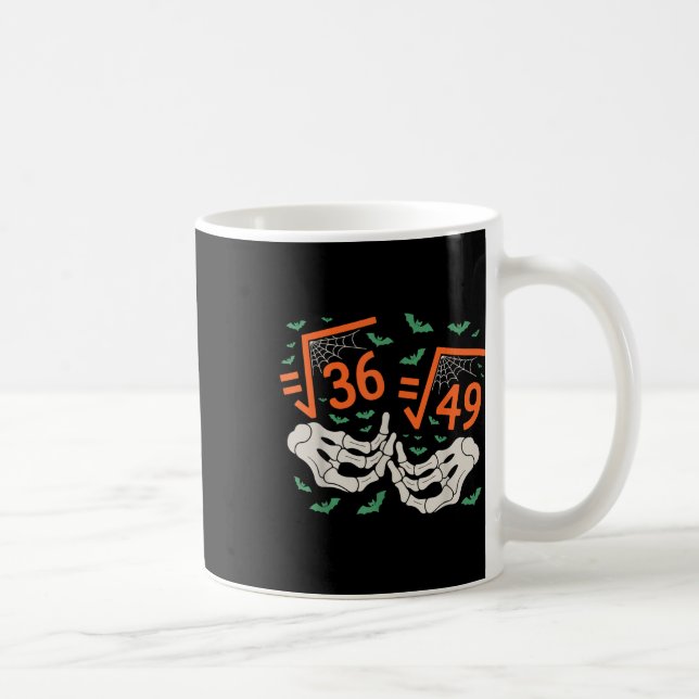 Caneca De Café 6 7 Halloween Matemática Raiz Quadrada 67 Meme Gen (Direita)