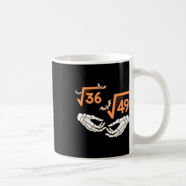 Caneca De Café 6 7 Halloween Math Square Root 67 Meme Gen Alpha S (Direita)