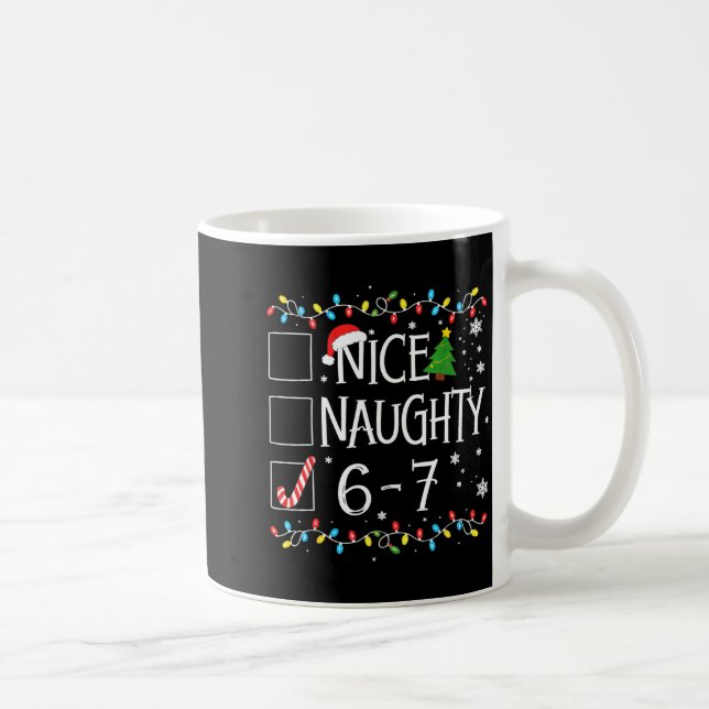 Caneca De Café 6-7 Meme Nice Naughty 67 Christmas  (Direita)