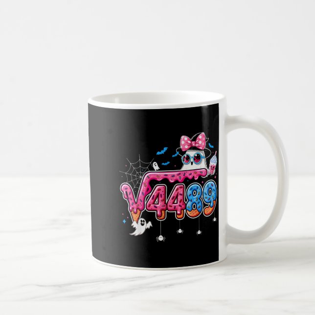 Caneca De Café 6 7 Meme Square Root 4489 Slang Math Teacher Hallo (Direita)