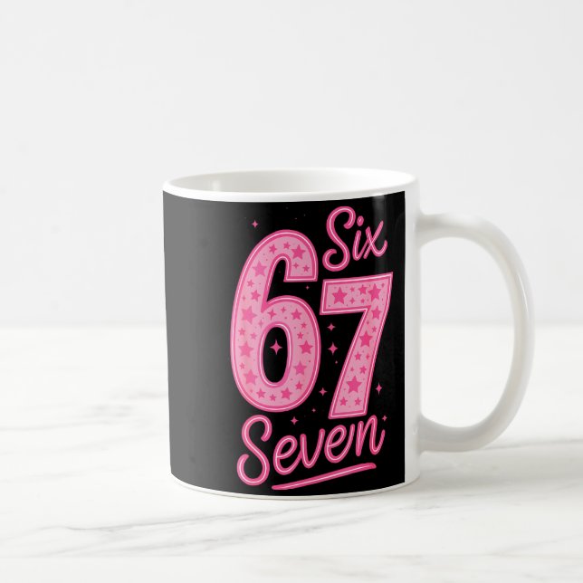 Caneca De Café 6 7 Number 67 Nk Six Seven Meme Slang Womens Girls (Direita)