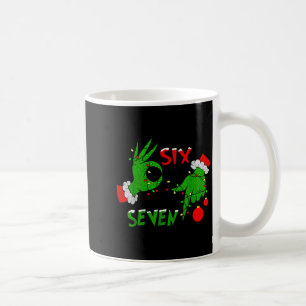 Caneca De Café 6 7 Seis Sete Mão Geração Z Alpha Meme Gíria Natal
