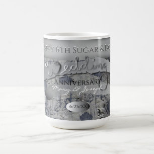 Caneca De Café 6 Iron and Sugar Weding Anniversário Coffee Mug