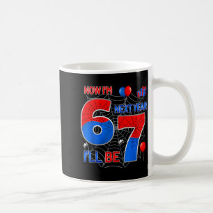 Caneca De Café 6 no próximo ano serei 7 teia de aranha de anivers