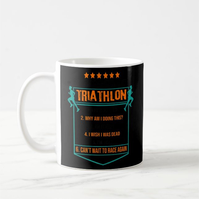 Caneca De Café 6 Palcos De Triathlon Runmer Cycle Triathl (Esquerda)