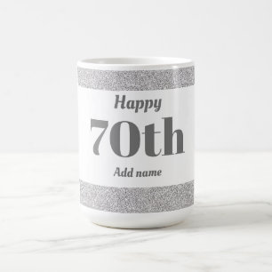 Caneca De Café 70 de presente de aniversário personalizado para 