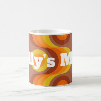 Caneca De Café 70s teste padrão retro Personnalised