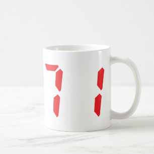 Caneca De Café 71 seventy-one números digitais do despertador do