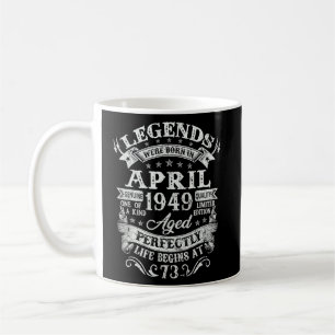 Caneca De Café 73º Aniversário, Legendas De Decoração Foram Nasce