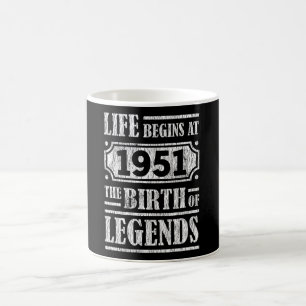 Caneca De Café 74 Anos De Idade 1951 Nascimento Da Legenda 74.O A