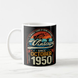 Caneca De Café 74.o aniversário 74 anos Nascer Octo de pesqueiros