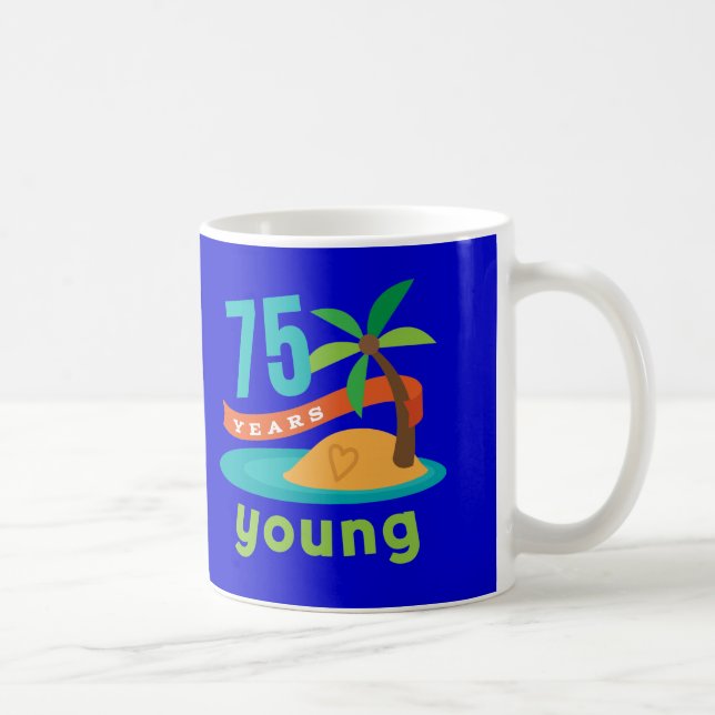 Caneca De Café 75 anos de presente de aniversário novo (Direita)