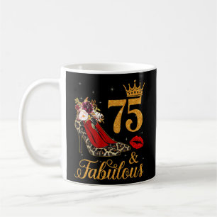 Caneca De Café 75 E Fabulosa Coluna Rainha de Alto Salto, 75 Anos