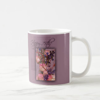 Caneca De Café 75th aniversário feliz - personalizado