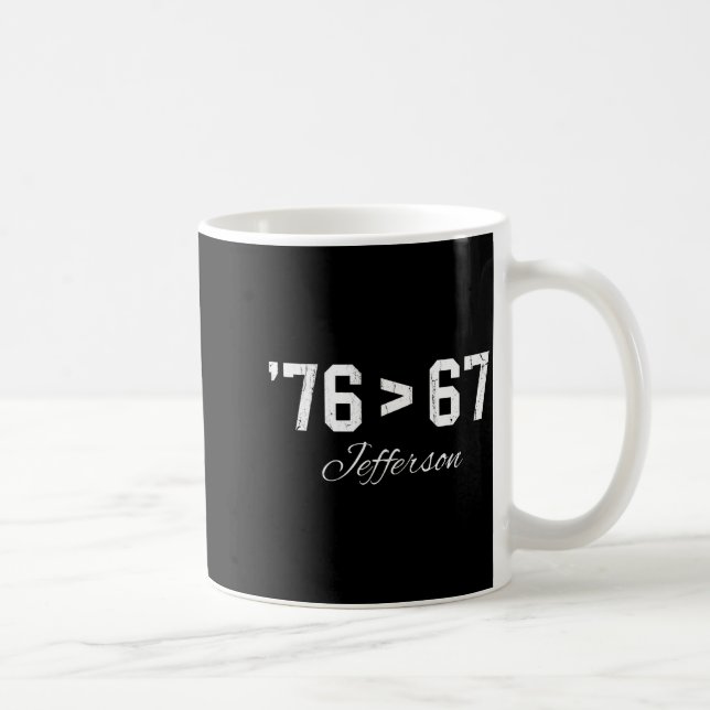 Caneca De Café 76 &gt; 67 Jefferson, Six Seven Meme  (Direita)