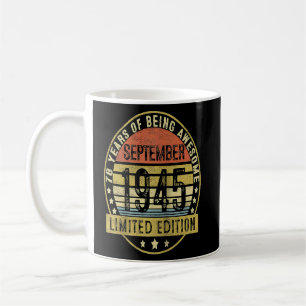 Caneca De Café 78 anos Vintage setembro de 1945 78º aniversário