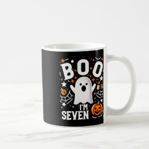 Caneca De Café 7 Aniversário de Sete Anos, Boo de Sete! Hallowe
