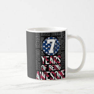 Caneca De Café 7 Anos De Aniversário De 7 De Basquete Incrível