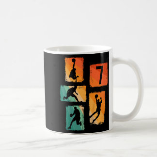Caneca De Café 7 Basquete Jogador de 7 Anos de Idade Basquete Mem