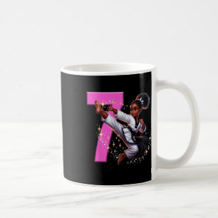 Caneca De Café 7 Birthday Black Girl Martis Party Taekwon
