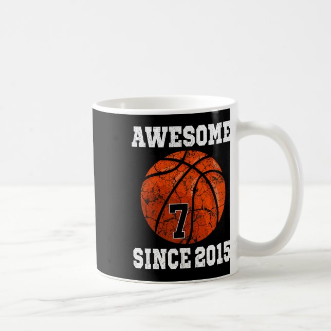 Caneca De Café 7 Birthday Bysketbyll Player 7 Anos De Idade (Direita)