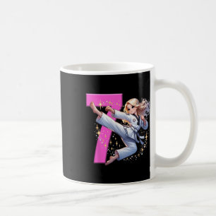 Caneca De Café 7 Birthday Girl Martis Party Taekwondo Kar