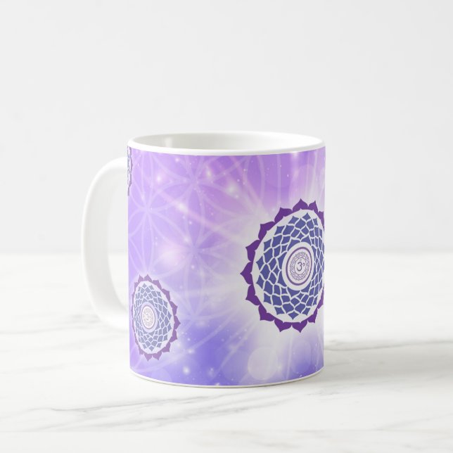 Caneca De Café 7 Chakra - Coroa (Frente Esquerda)