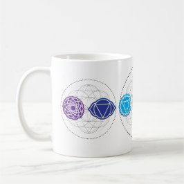 Caneca De Café 7 Chakras tranquil yoga pacífico círculo sagrado m