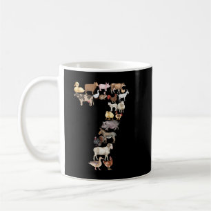 Caneca De Café 7 de Diversão Animais de Fazenda de Aniversário Am