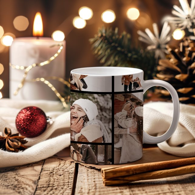 Caneca De Café 7 Foto Primeiro Natal como Sr. & Sra (Criador carregado)