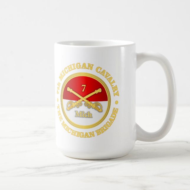 Caneca De Café 7 Michigan Cavalry (rd) (Direita)