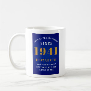 Caneca De Café 80 Birthday Standards Nascer 1941 Adicionar Seu No