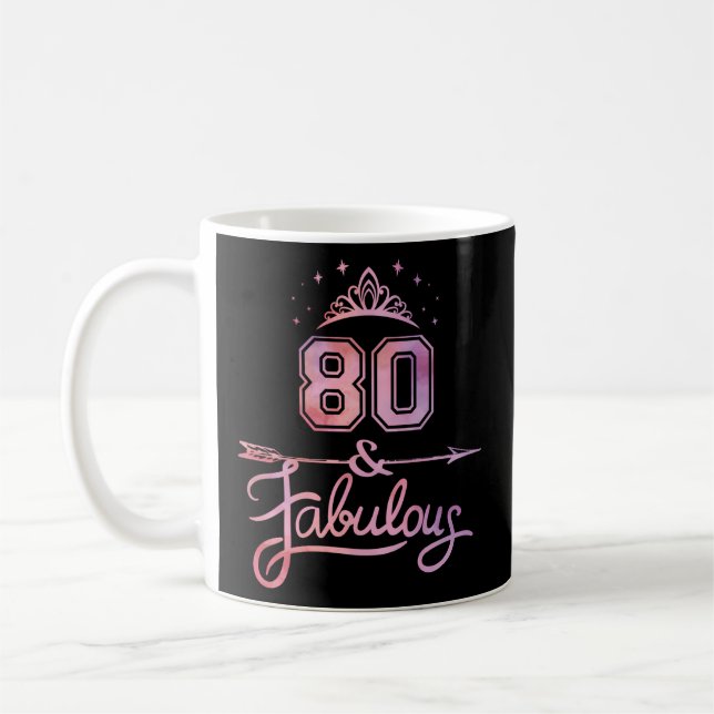 Caneca De Café 80 E 80 Feliz Fabuloso (Esquerda)