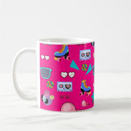 Caneca De Café 80s Costume Vibrant pink Retro culture pop
