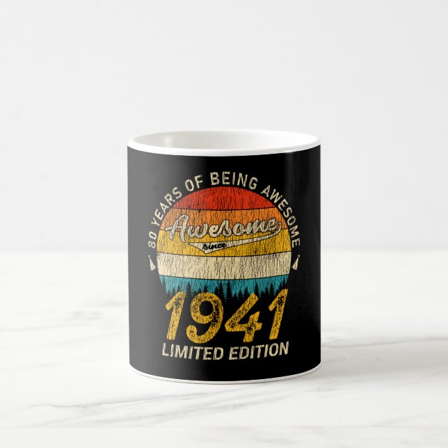 Caneca De Café 84 anos de idade 1941 Retro Incrível 84º presente  (Centro)