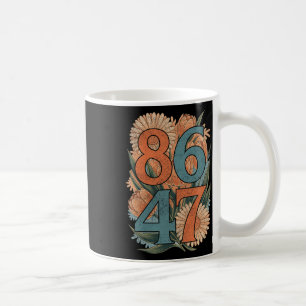 Caneca De Café 8647 Anti Trump Democrata Floral Presidente Libera