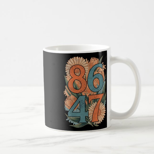 Caneca De Café 8647 Anti Trump Democrata Floral Presidente Libera (Direita)