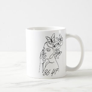 Caneca De Café 8647 Anti Trump Floral Resist 86 47 Impeach Trump