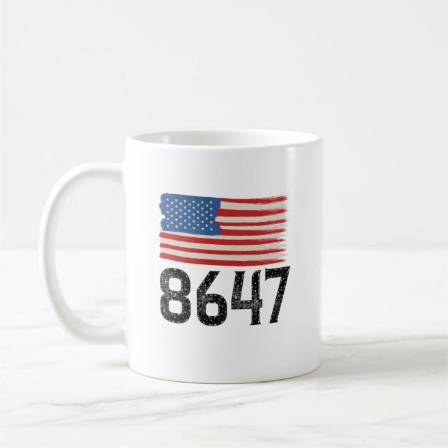 Caneca De Café 8647 Declaração Política Anti-Trump Americana (Esquerda)