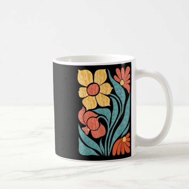 Caneca De Café 8647 Sutil Anti Trump Floral Boho (Direita)