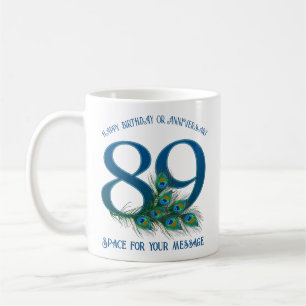 Caneca De Café 89º Aniversário ou Aniversário de Casamento Pena d