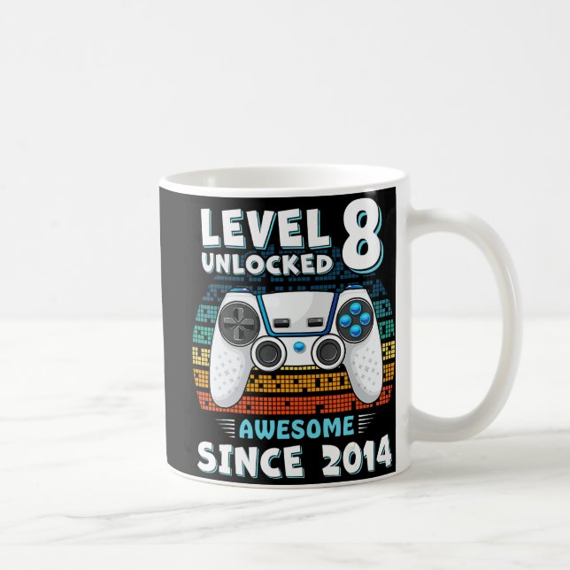 Caneca De Café 8 anos BDay Son Boy Gamer 8 8 anos B (Direita)