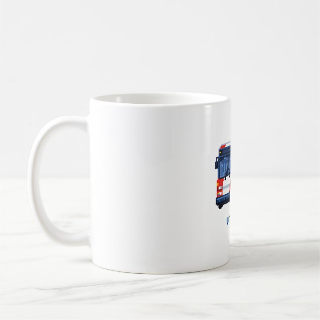 Caneca De Café 8 Bit Bus Mug (Esquerda)
