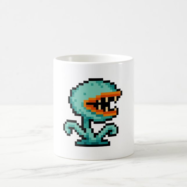 Caneca De Café 8-bit Flytrap Monster (Centro)