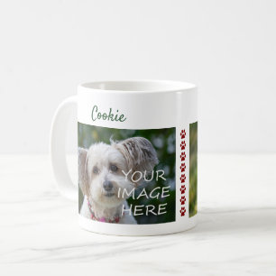 Caneca De Café 8 Patas 2 Fotos de Cachorros Nomes Moderno Fofo No