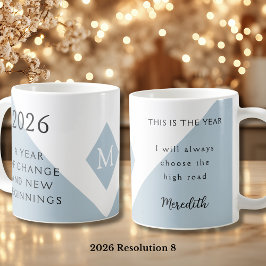 Caneca De Café 8. Resolução de Ano Novo para 2026 Ano de Mudança